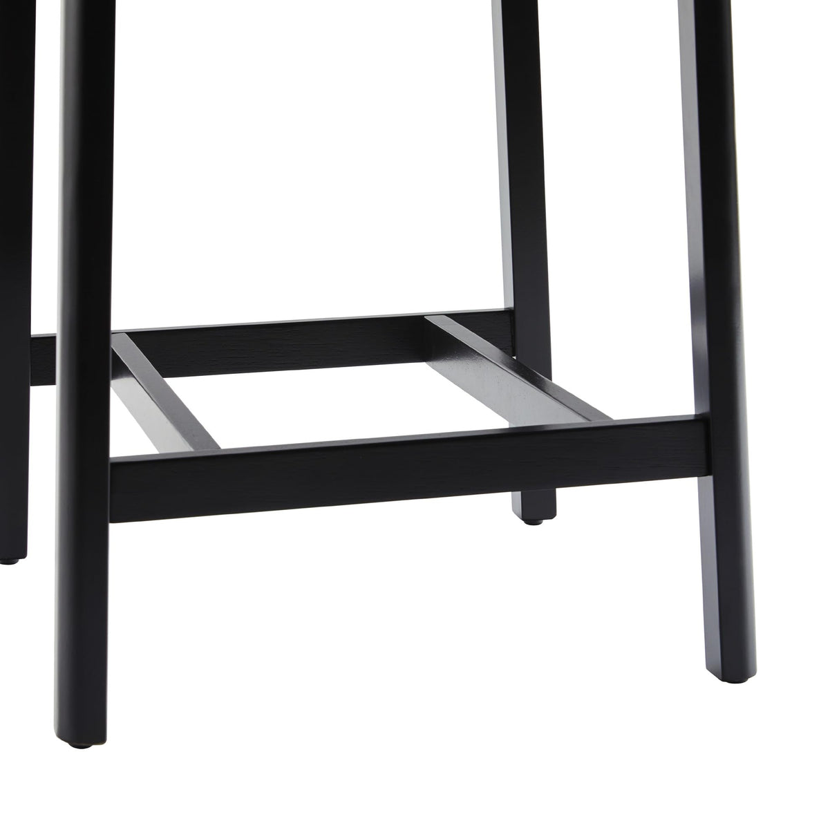 Walker Edison 2-Piece Minimalist Solid Wood Counter Stool, Set of 2, Black Walker Edison