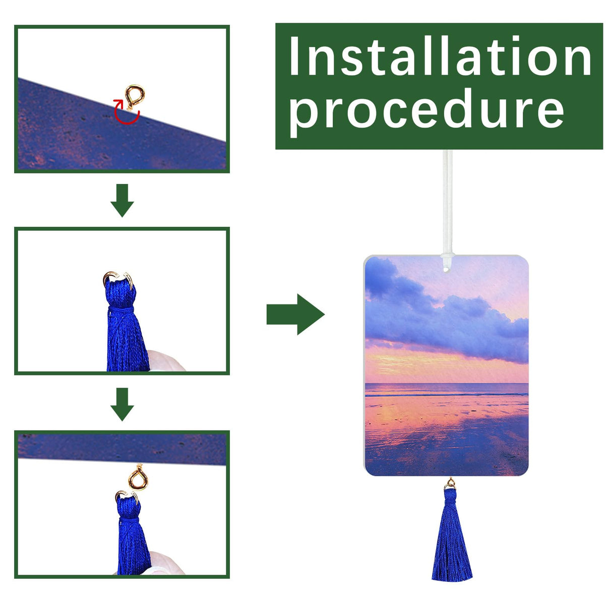 50 pcs sublimation air fresheners blanks,with Tassels Sublimation Blanks Products DIY Air Freshener for Car and Home Hanging Decoration sublimation car freshener blanks GEKIXUTP