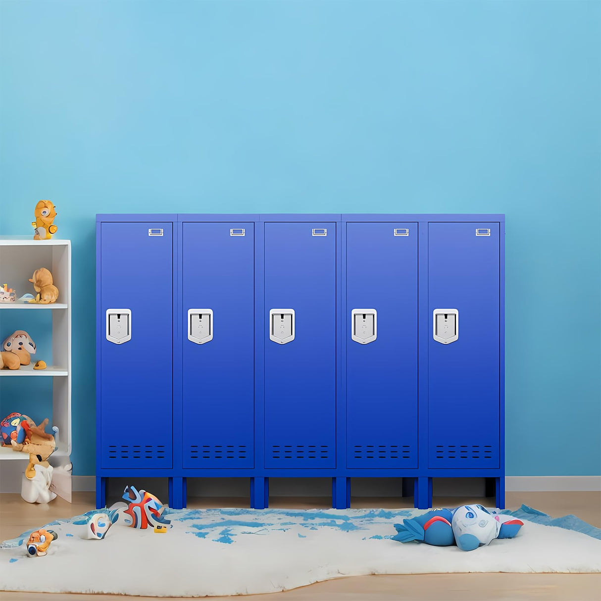 BUTISOW Metal Cabinet Home Office Storage,Lockers,Lockable Employees Metal Locker with Door,54" Height Steel Locker,Lockable Steel Locker for Gym,School,Home,Office,Garage,Assembly Required BUTISOW