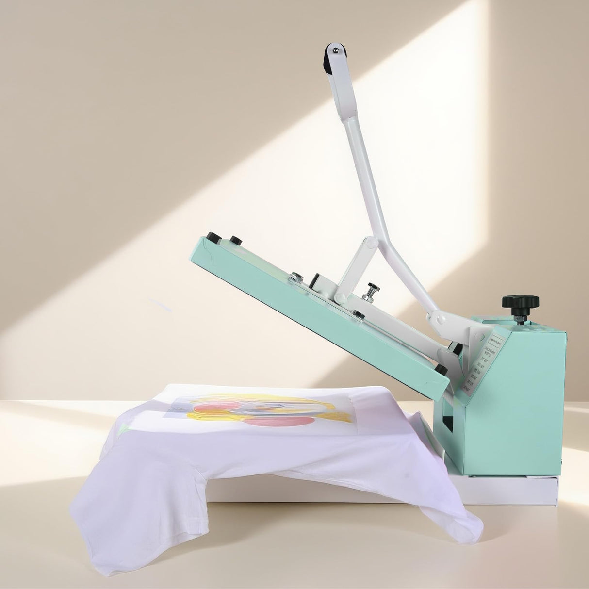 BetterSub 15‘’x15‘’ Industrial Heat Press Machine for T-Shirts, Sublimation, Transfers – Digital LCD Control, Teflon Surface, Clamshell Design, Safe & Durable (Teal) BetterSub