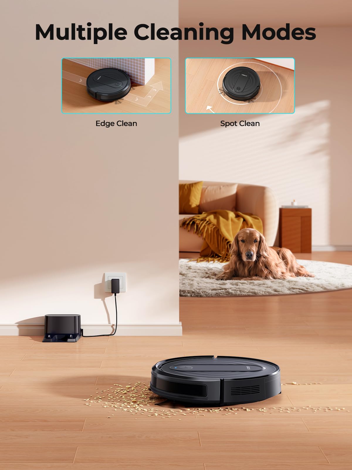Airzeen Robot Vacuum Cleaner with 3000Pa Suction,Personalized Cleaning Settings,Auto Self-Charging Robotic Vacuum,Carpet Booster,App/Alexa/Remote Control, Ideal for Pet Hair/Hard Floor/Carpet,R7 Airzeen
