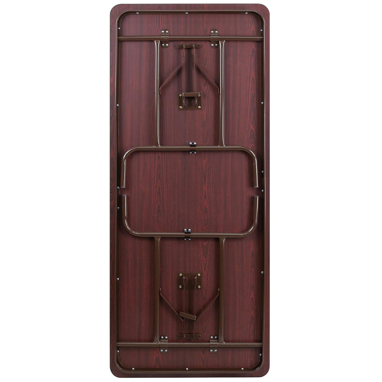 Flash Furniture Frankie 6-Foot Mahogany Melamine Laminate Folding Banquet Table Flash Furniture