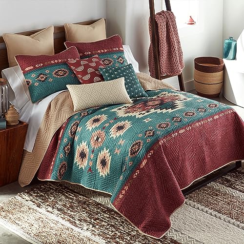 Donna Sharp King Bedding Set - 3 Piece - Apache Southwest Quilt Set with Quilt and Two Pillow Shams - Machine Washable Donna Sharp