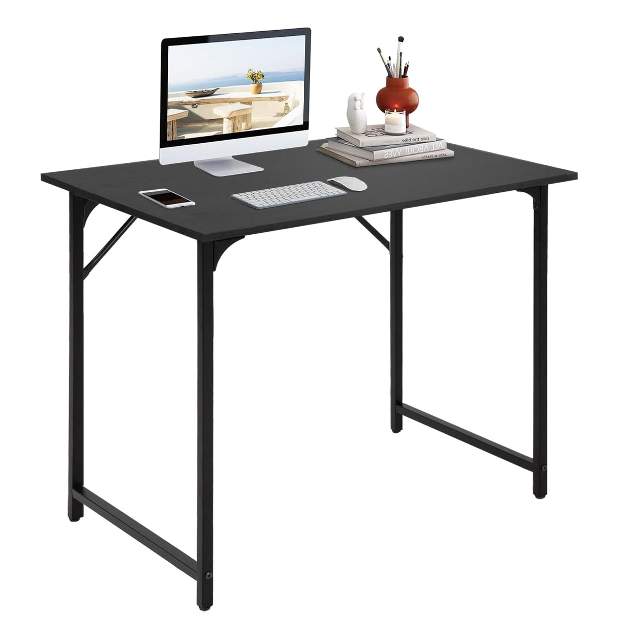 BestOffice 32 Inch Computer Desk,Home Office Desk, Modern Simple Style for Home Office Study Writing,Black BestOffice