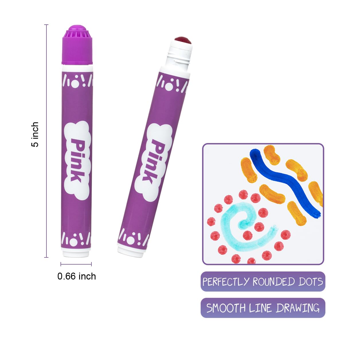 Bingo Markers 16 Color Bingo Daubers Washable Bingo Markers Drawing Coloring Arts and Crafts Supplies Dot Paint Marker Set DOSEWART