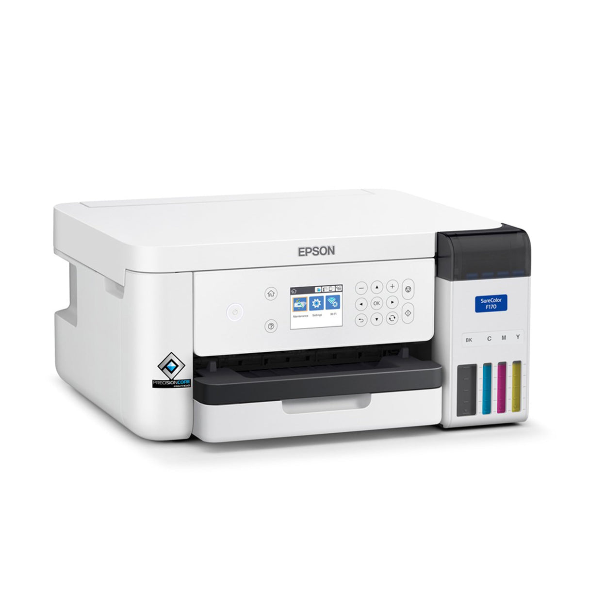 Epson SureColor F170 Dye-Sublimation Printer. Includes Full Set of Ink, User Guide, AC Power Cable, 9" x 12" Heat Press, Thermal Tape, 8.5" x 11" & 8.5" x 14" Paper SCF170 Johnson Plastics Plus