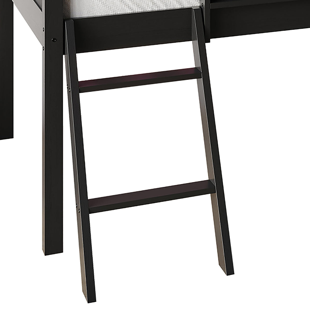 CHALETPOSH Low Loft Bed with Slide, Climbing Ladder, Chalkboard, Wood Twin Loft Bed Frame with Guardrail for Kids Toddler Boys Girls, Black CHALETPOSH