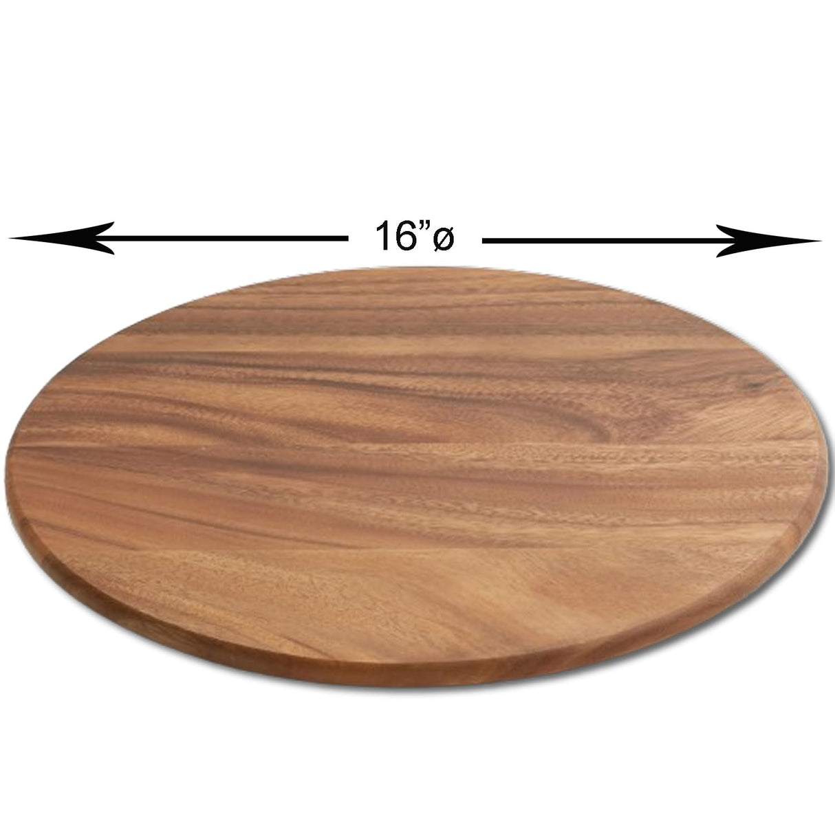 Woodard & Charles Round Lazy Susan Turntable with Stainless Steel Ball Bearing Mechanism (Brown) Woodard & Charles, LTD