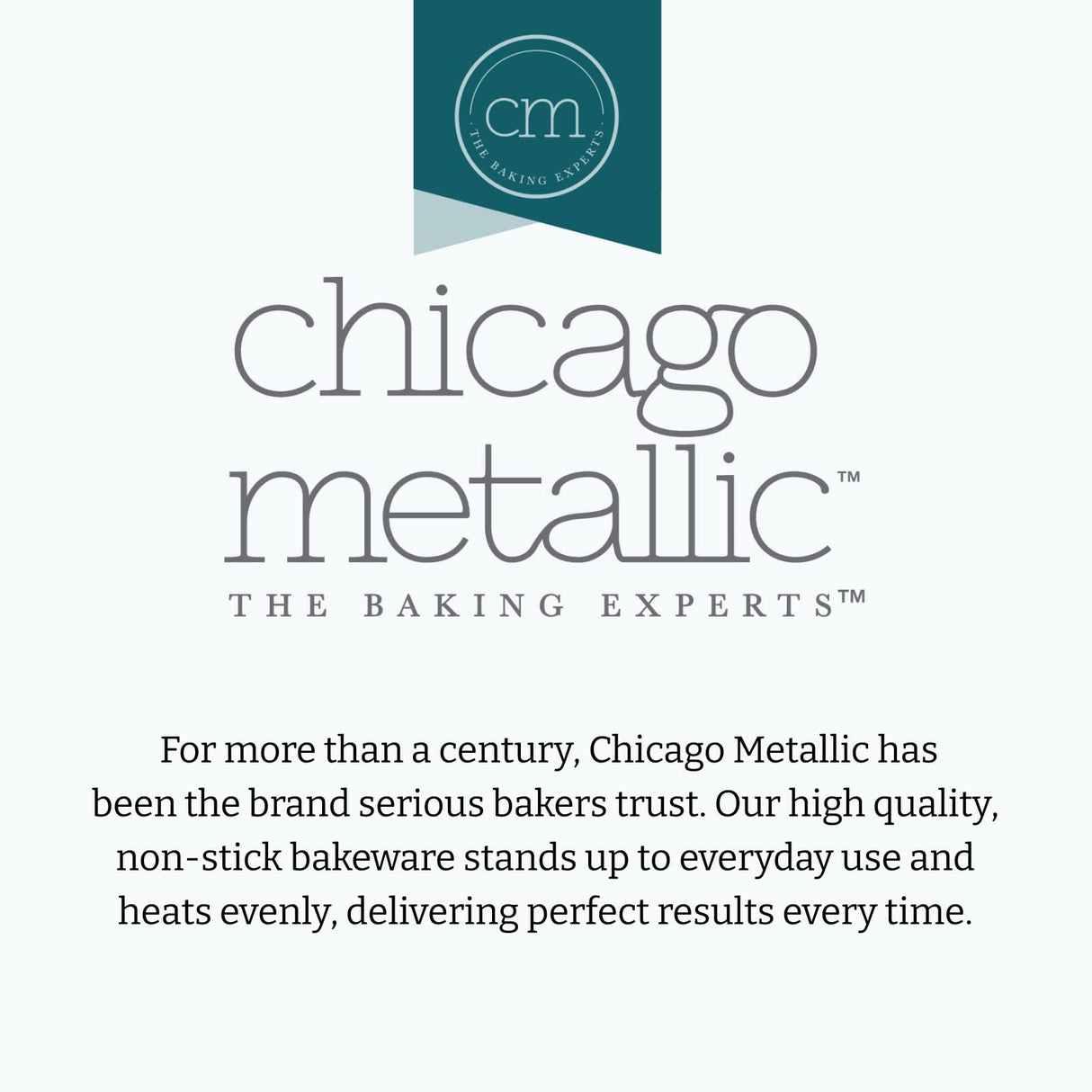 Chicago Metallic 5233128 Professional Non-Stick 3-Piece Round Cake Pan Bakeware Set, Gray Chicago Metallic