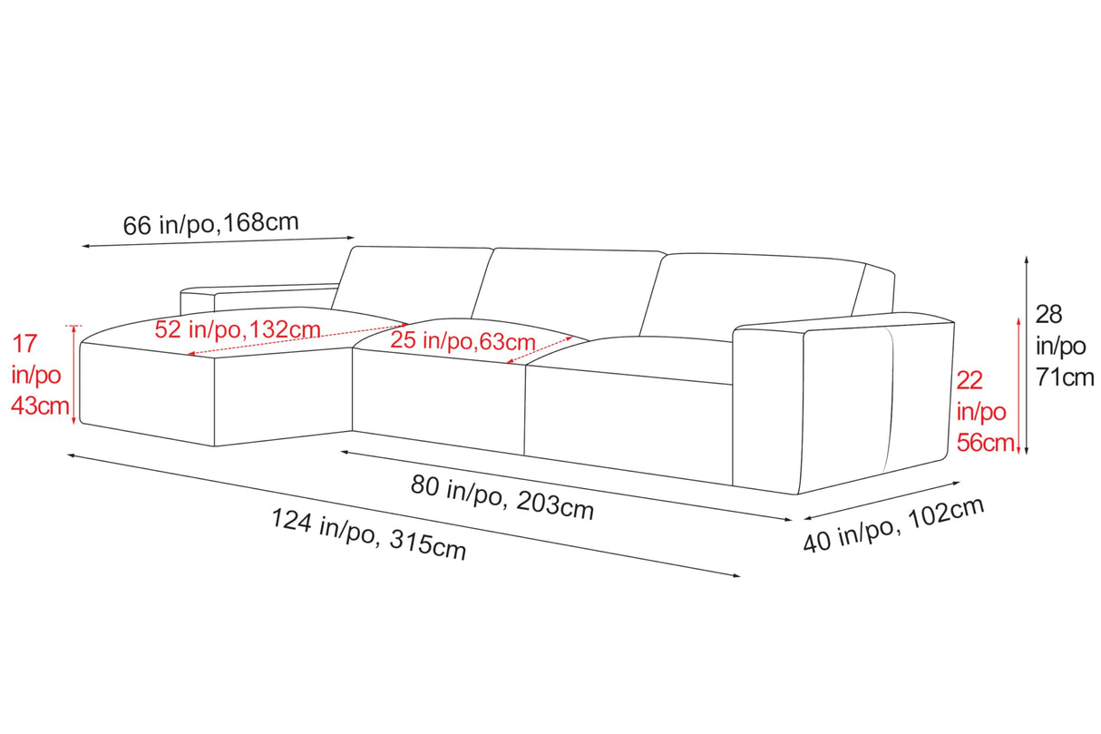 Valencia Nathan Napa Leather Couch - 3 Seats with Left Chaise - 100% Full Aniline Leather Modern Sofa for Lounge and Living Room Solid Wood Frame and High-Resilience Foam Couch (Caramel Brown) VALENCIA THEATER SEATING