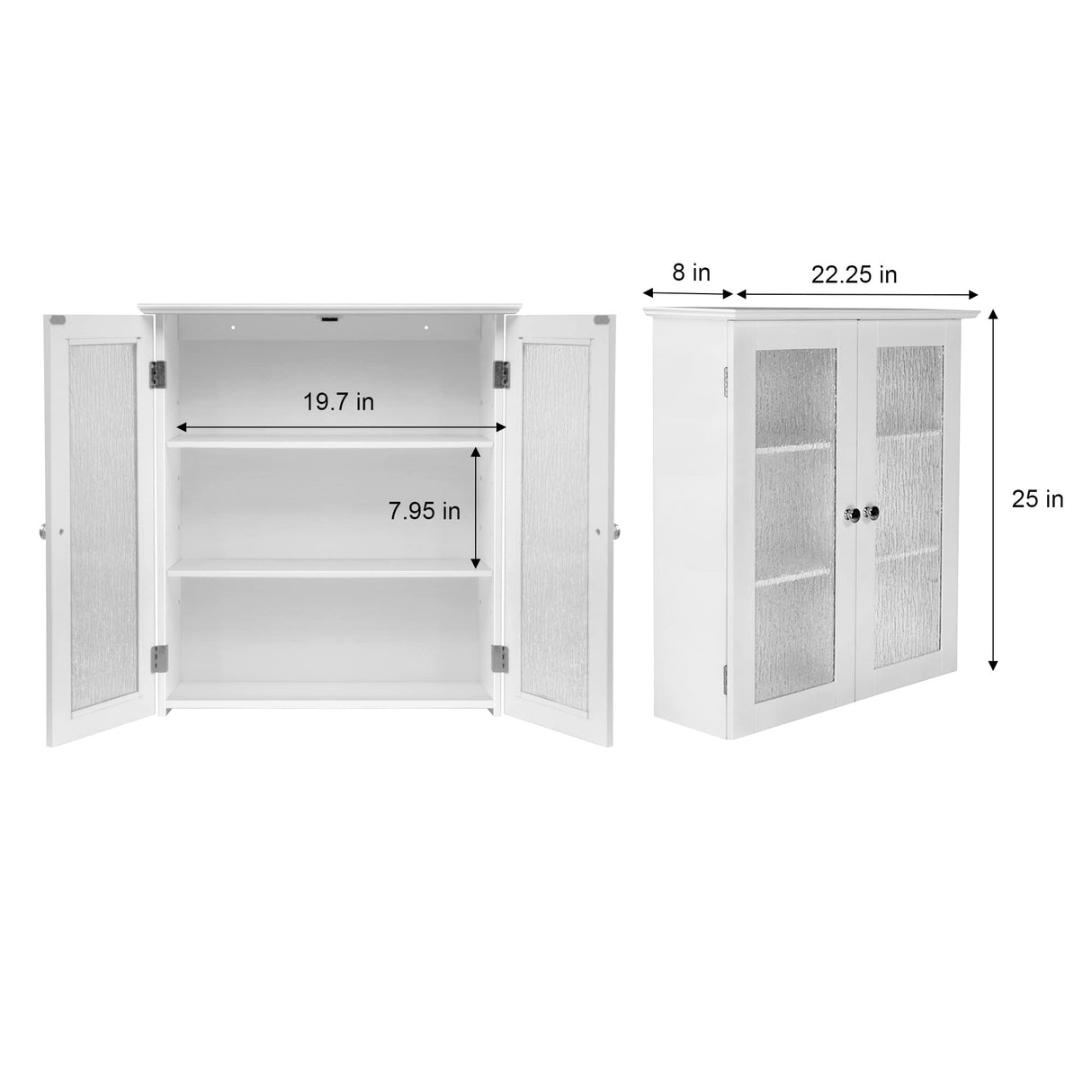 Teamson Home Connor 22.24 in. W x 25.0 in. H Removable Wall Cabinet, White Teamson Home