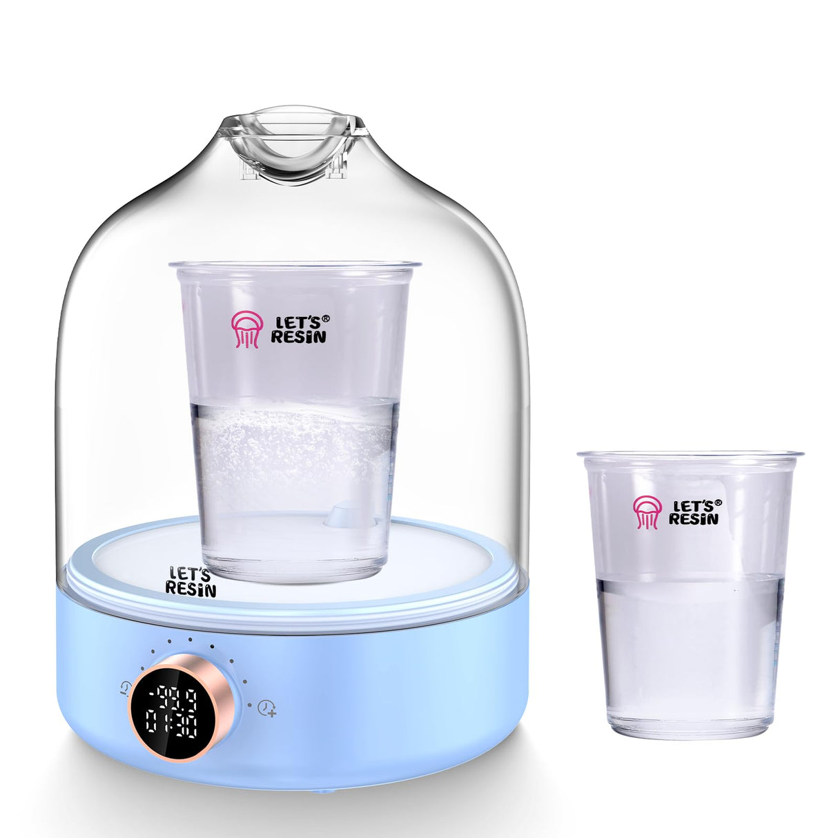 LET’S Resin Upgraded Resin Bubble Remover, Eliminate 99% Bubble in 5-9 Minutes, 99Kpa with Digital Display,Bigger Capacity, Auto Vent, Timer for Epoxy Resin Casting, Resin Art Crafts, Jewelry Making LET'S RESIN