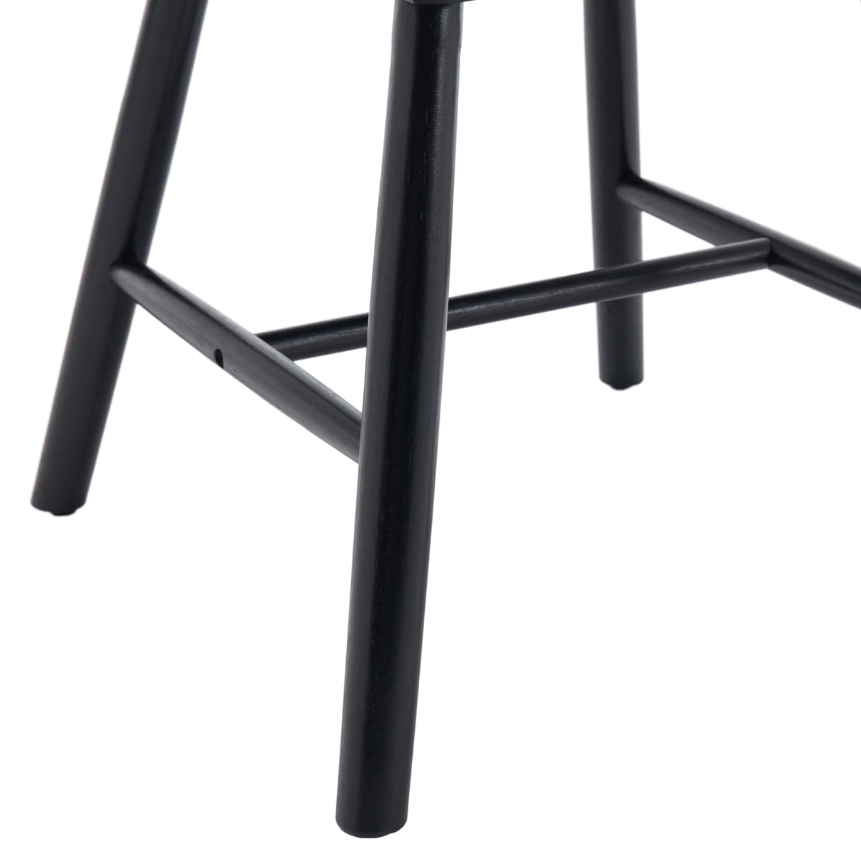 DM Furniture Dining Room Chairs Set of 6 Windsor Dining Chair with Spindle Back,Farmhouse Armless Side Chair,Solid Wood French Country Kitchen Chairs for Home/Patio/Restaurant, Black DM Furniture