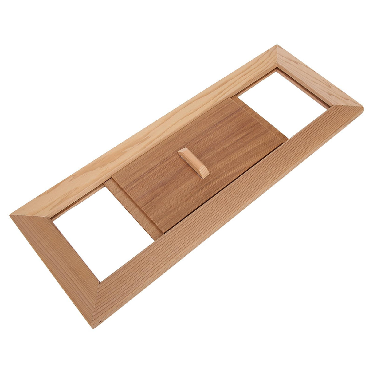Fdit Cedar Sauna Gable Vent Kit Square Sauna Room Air Vent Grille Wooden Ventilation Louvers Sauna Room Ventilation Louvers Accessory for Sauna Room and Swimming Pool Fdit