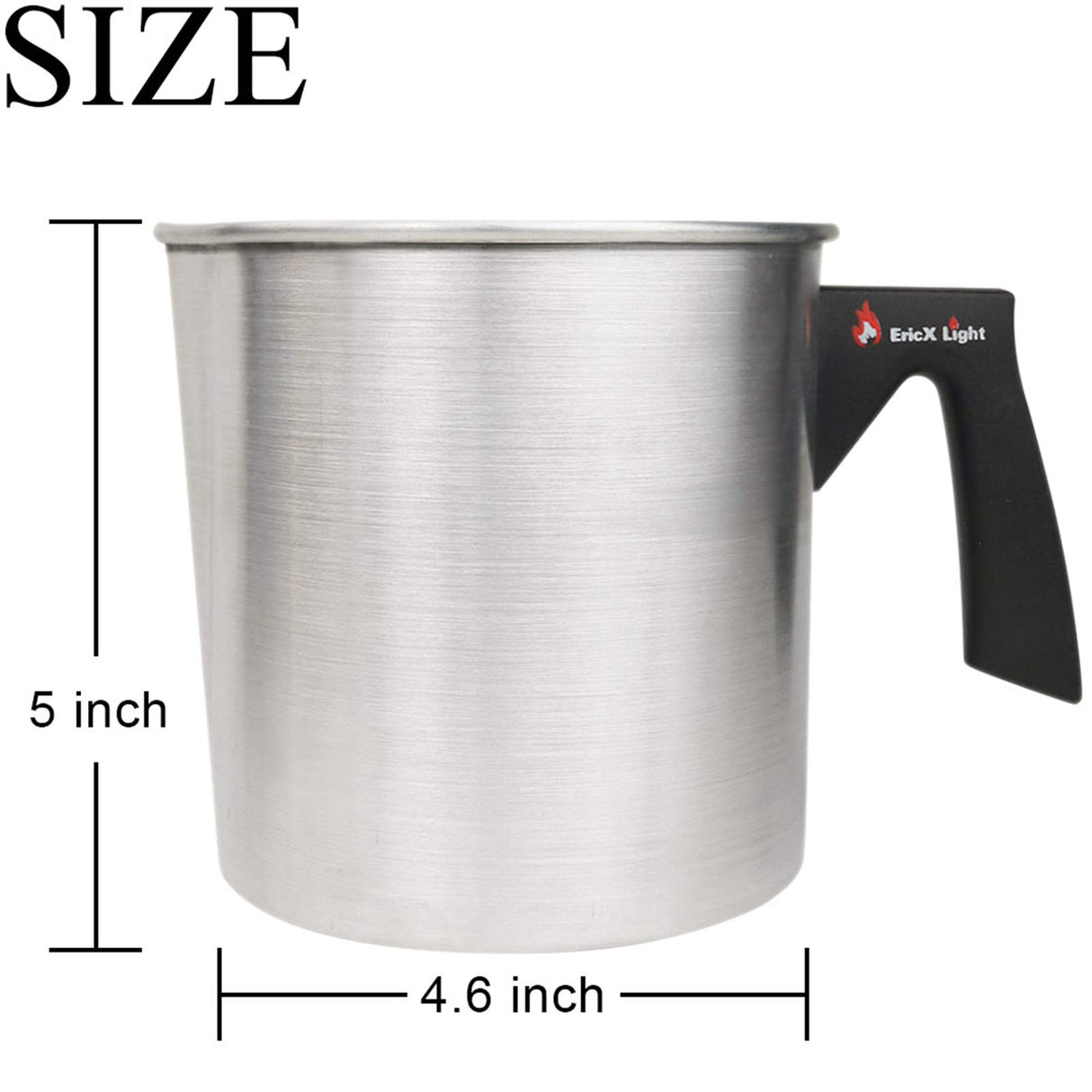 EricX Light Candle Making Pouring Pot,2 pounds,Double Boiler Wax Melting Pot,Dripless Pouring Spout & Heat-Resisting Handle Designed,Aluminum Construction Candle Making Pitcher EricX Light