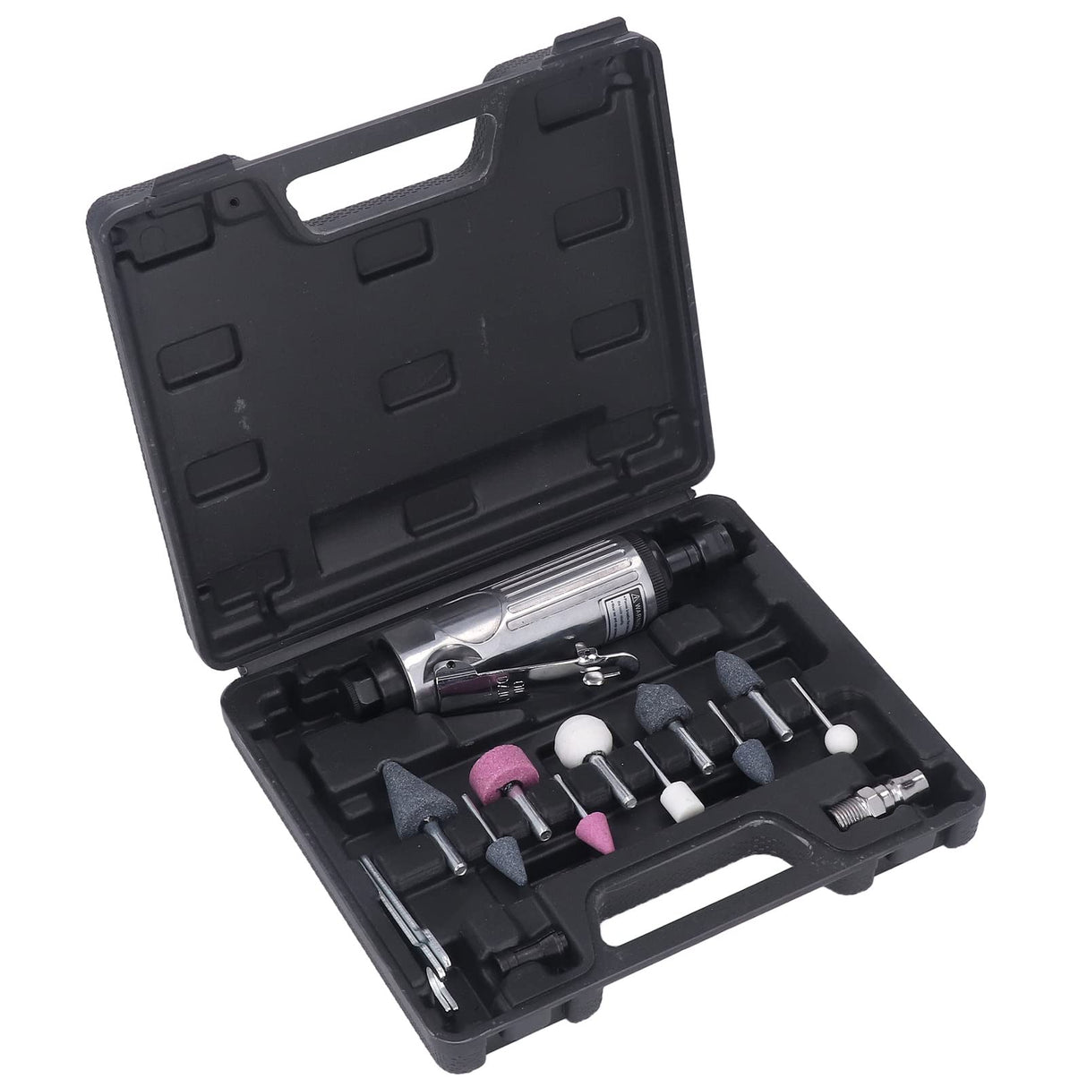1/4 Inch Air Die Grinder Kit, Portable Straight Grinder, 22000 RPM Pneumatic Air Die Grinder Polishing Grinding Machine Heavy Duty Industrial Polisher Grinding Tool TOPINCN
