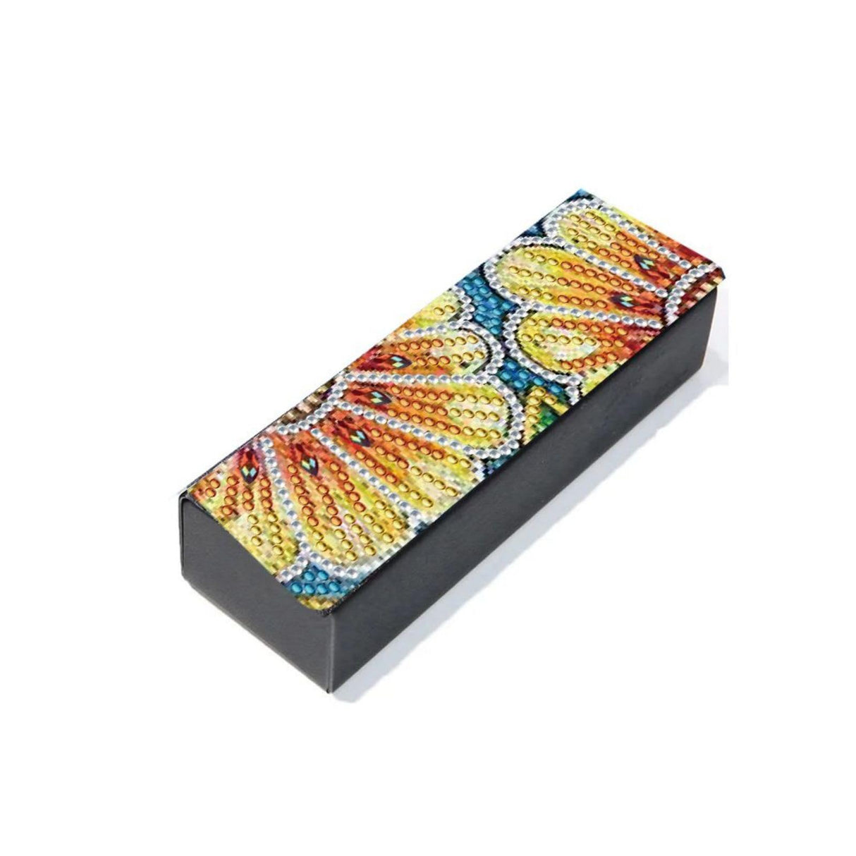 DIY Diamond Art Painting Portable Retro Sunglasses Case, Anti-Stress Retro Sunglasses Glasses Storage Box Eyeglass Safety Pouch Box-Sunflower Generic