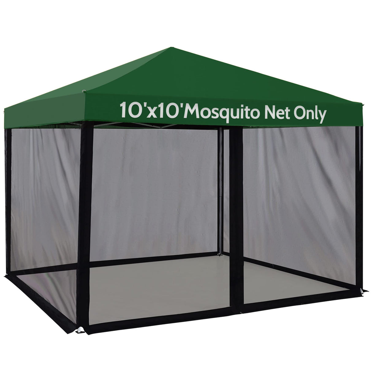 Mosquito Net for 10x10 Canopy Tent,Replacement Mosquito Netting for Gazebo Netting Screen Mosquito Screen Canopy for Camping for Patio Tent 10x10' (Mosquito Netting Only, Black 1) TONESLY