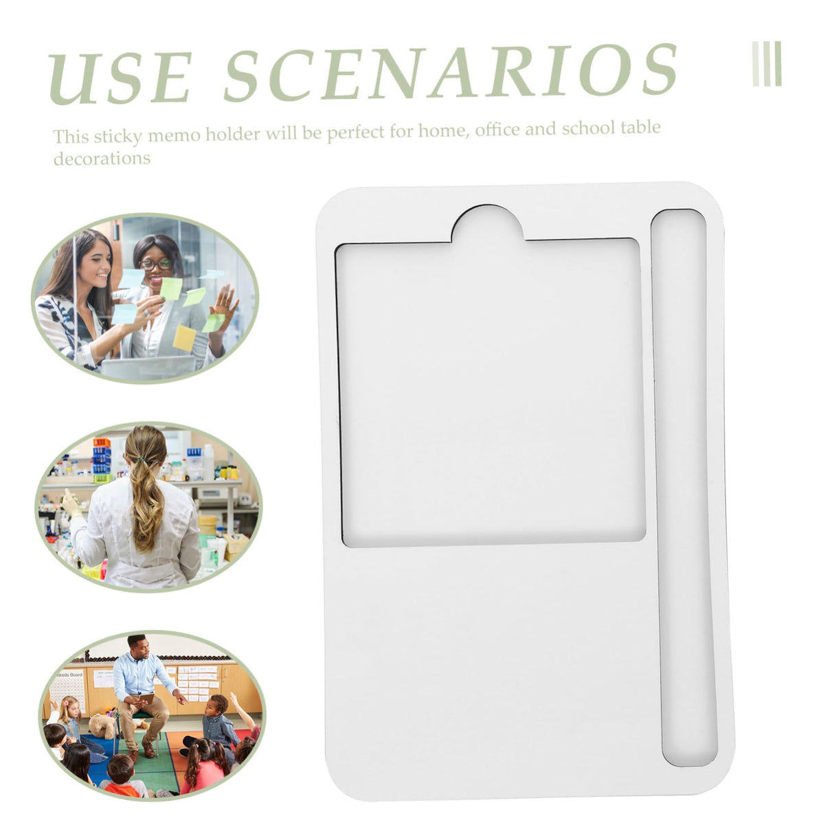 ORFOFE Sublimation Note Pad Sublimation Blanks Memo Pads Sticker Holder Sticky Memo Note Tray Sticky Memo Note Holder Note Pads Memo Sticker Holder Memorandum Decorate Wooden ORFOFE