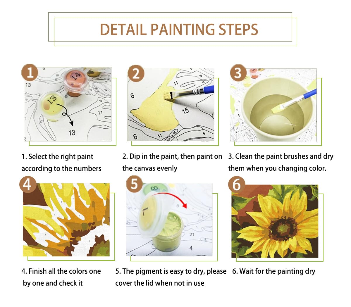 Paint by Numbers kit for Adults Beginner Bathroom Lion, Easy Paint by Number Kits on Canvas Retro Flowers Acrylic Painting Home Decor, 12 x 16 Inch Peeua