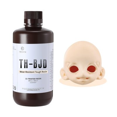 RESIONE Tough 3D Printer Resin, 3D Printing Liquid for BJD Dolls & Articulated Figures – Non-Yellowing, Wear Resistant, Drop-Resistant, ABS-Like UV Resin for LCD DLP MSLA Printers, Cream Pink, 1KG
