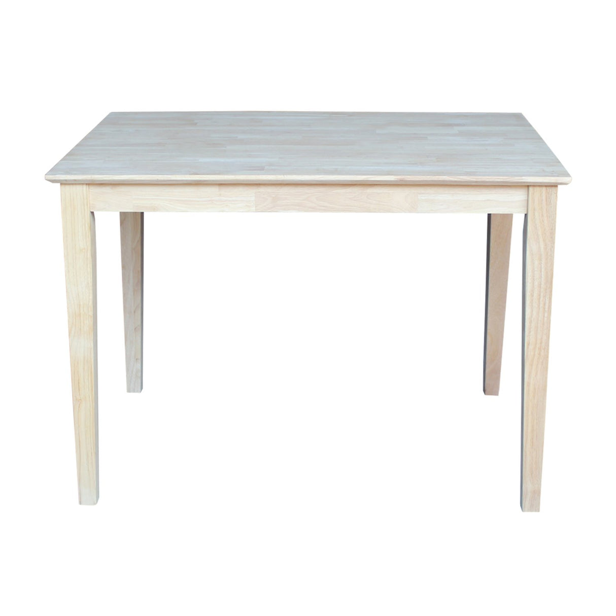 International Concepts Solid Wood Top Table with Shaker Legs, Standard Height IC International Concepts