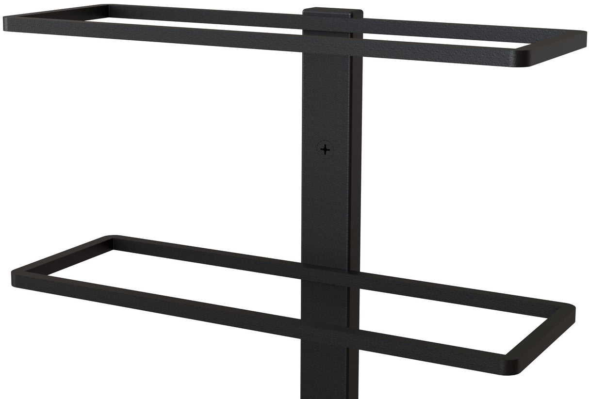 TheRackCo. Wall Series - Center Frame Metal Wall Mount Wine Bottle Rack, Black (6 Bottles) TheRackCo.