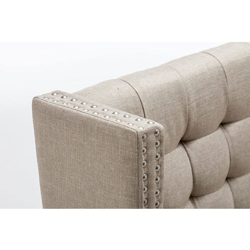 Andeworld Modern Loveseat Settee Bench Sofa Couch, Upholstered Banquette Dining Bench with Back for Dining Living Room Hallway or Entryway Seating,Putty Andeworld