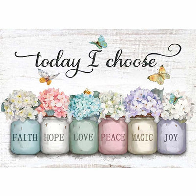 Today I Choose Diamond Painting Kits for Adults Beginners,Inspirational Diamond Art Kits for Adults,Vase DIY Paint With 5D Round Full Drill Diamond Dots Gem Painting for Home Wall Decor 16 X 12Inch