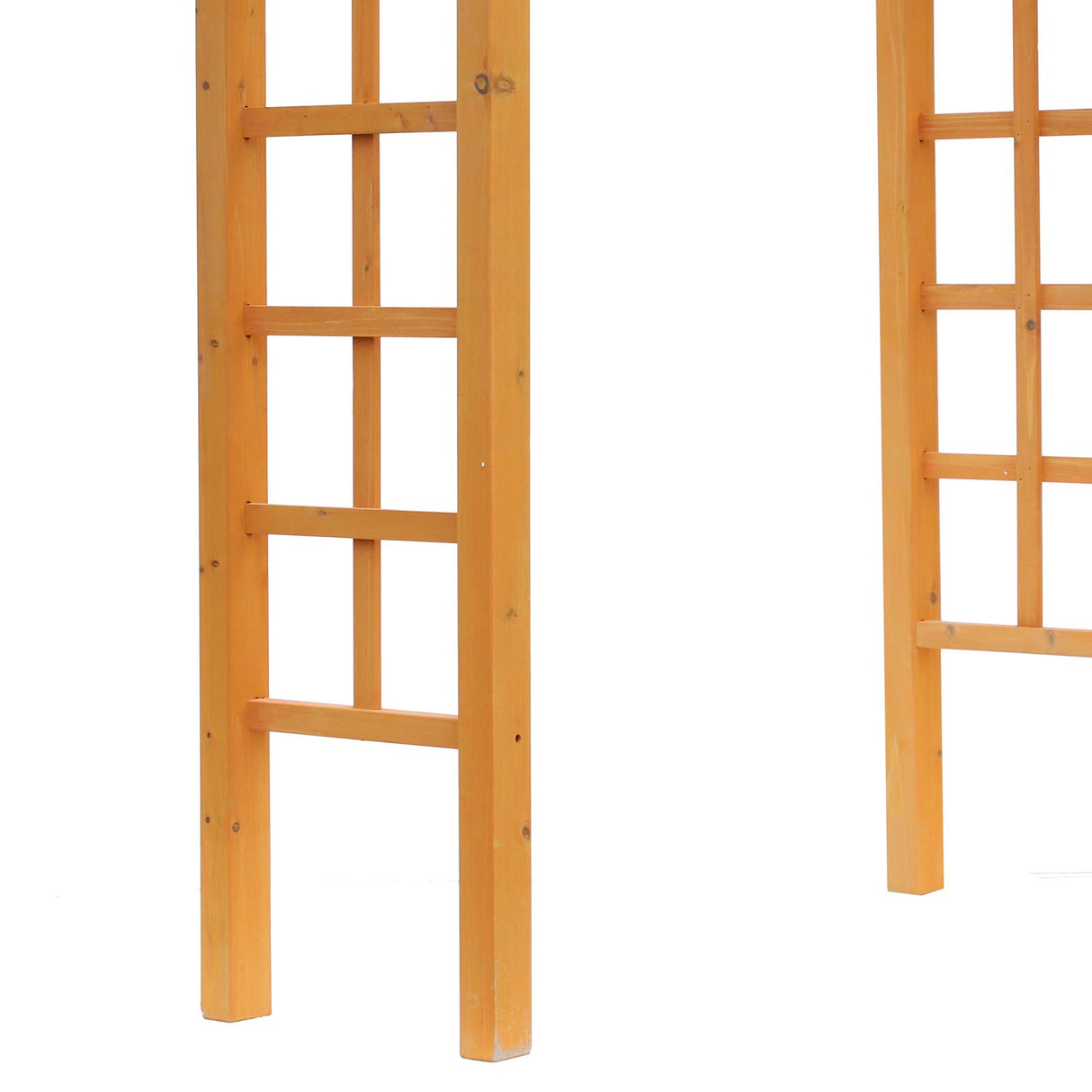 Outsunny 85" Wooden Garden Arbor for Wedding and Ceremony, Outdoor Garden Arch Trellis for Climbing Vines, Fir Wood, Orange Outsunny