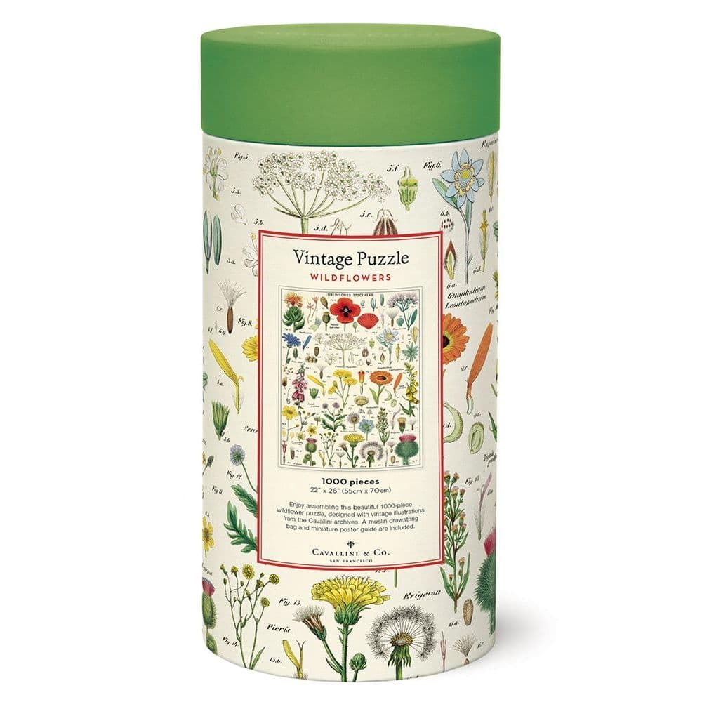 Cavallini Papers & Co. Wildflowers 1,000 Piece Puzzle, Multi Cavallini