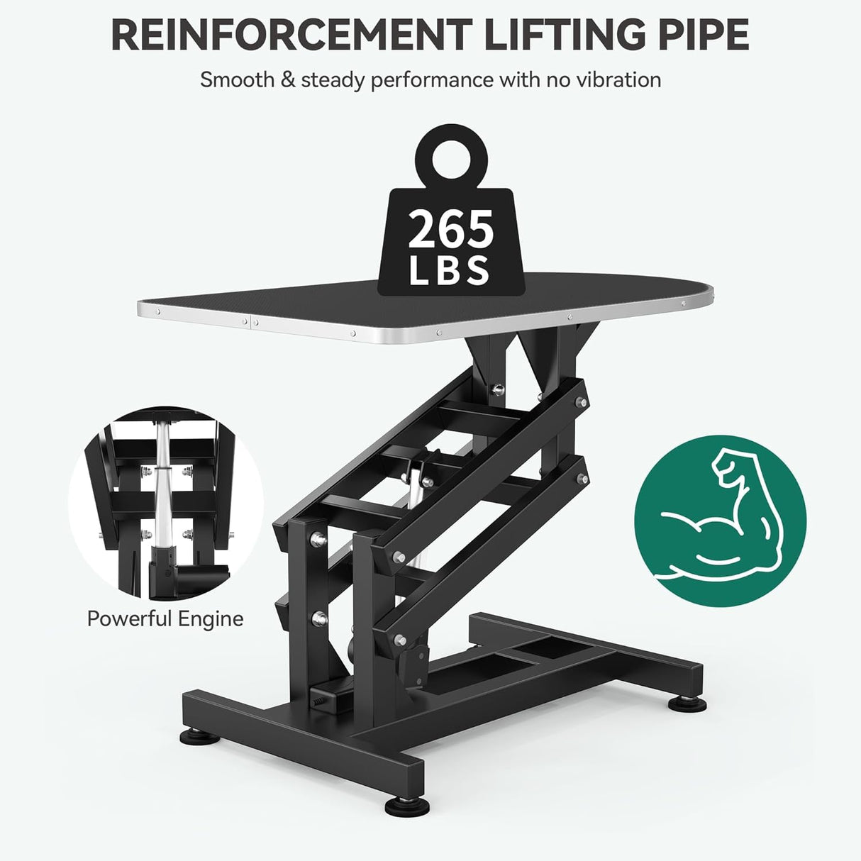 YITAHOME 39" Electric Dog Grooming Table, Heavy Duty Pet Grooming Table for Dogs at Home, Adjustable Overhead Arm & Tool Organizer Small to Medium Dog Grooming Station, Black YITAHOME