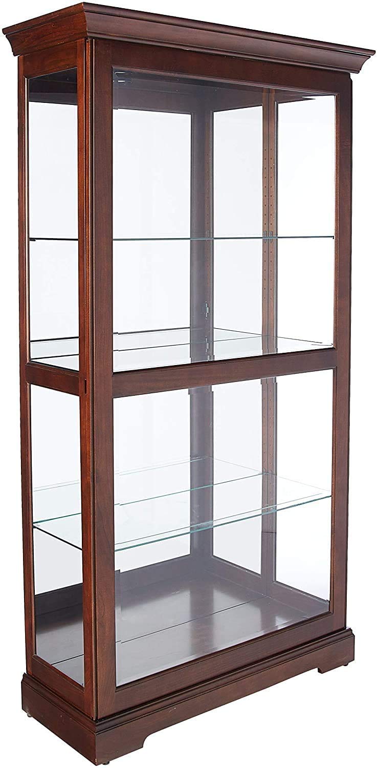Howard Miller Tyler Curio Cabinet II - Hardwood Cabinet Wood Finish Home Decor Glass Display Cabinet Sliding & Lockable Glass Door - Storage Cabinet for Living Room, Bedroom or Dining Room Howard Miller
