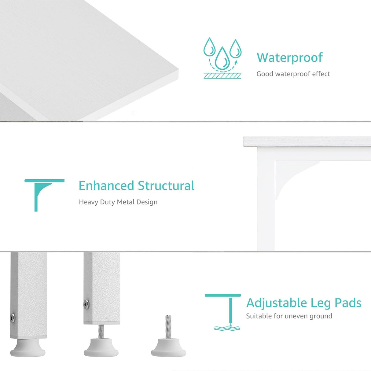 Lufeiya White Small Desk with Drawers - 40 Inch Computer Desk for Small Space Home Office, Modern Simple Study Writing Table PC Desks Lufeiya