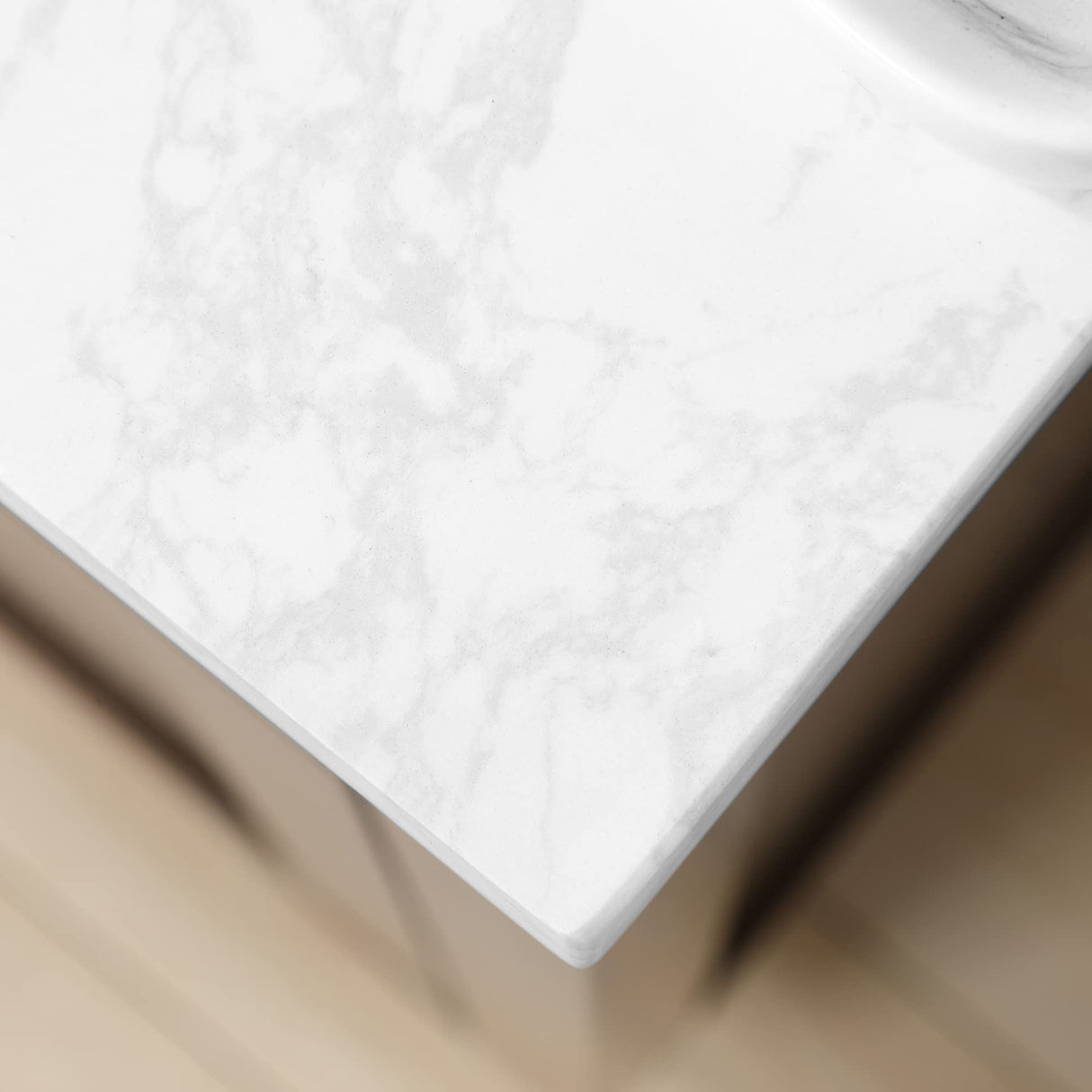 OVE Decors Maya Plus 72 in. Double Sink Bathroom Vanity in Almond Latte Finish, Black Hardware and Included Power Bar OVE Decors