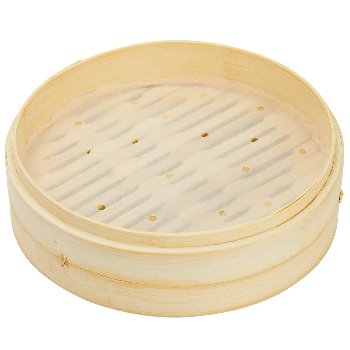 100 Pack Round Air Fryer Liners with Holes for Air Fryer Basket, Dumpling Paper, 10 Inch Perforated Bamboo Steamer Liner Sheets for Baking (White) Juvale