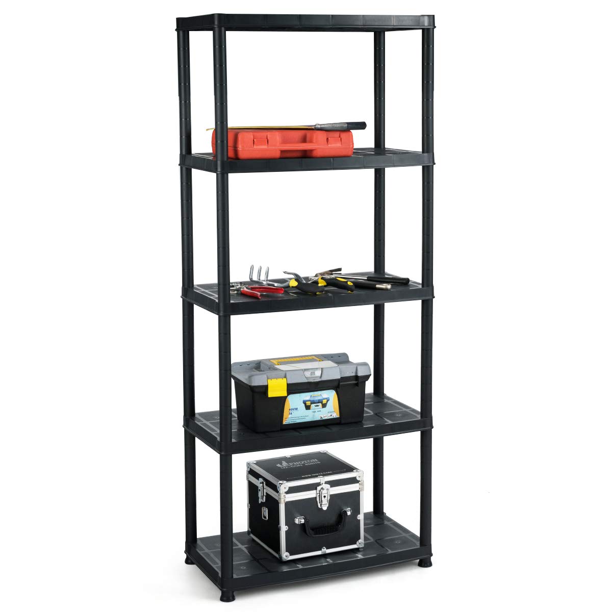 Giantex 5-Tier Ventilated Shelving Storage Rack,Free Standing Multi-Use Shelf Unit, No Tools Required, 28“L X 15”W X 67“H Giantex