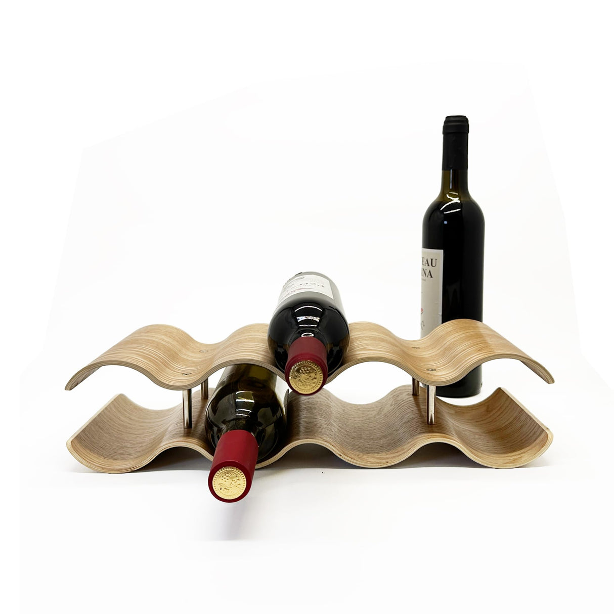 Bellglee Wine Racks Countertop, 2-Tier Wooden Wine Rack Inserts for Cabinet, Bottle Holder Stand, 7 Bottles Freestanding Wine Storage Cabinet Shelf Organizer for Home Décor, Bar and Pantry Bellglee