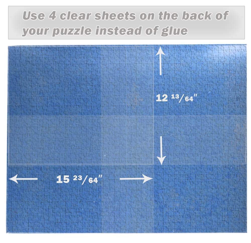 Extra Large Clear Puzzle Glue Sheets Puzzle Saver Peel and Stick - Preserve 1000 Piece Puzzles in Minutes PUZZLE EZ