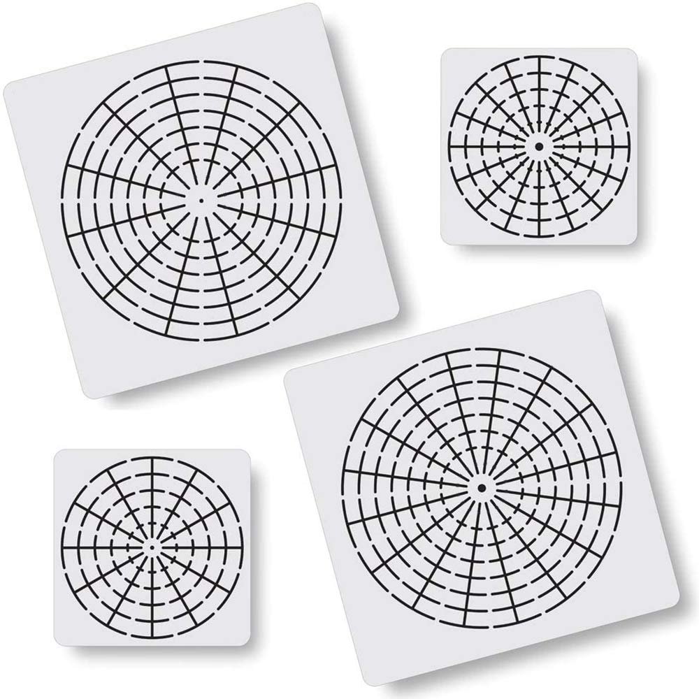 5 Pieces Mandala Dot Painting Tool Stencils Template Set, 8/12/16 Segment Creative Mandala Stencils Reusable Painting Stencils for DIY Painting Art Projects On-Airstore