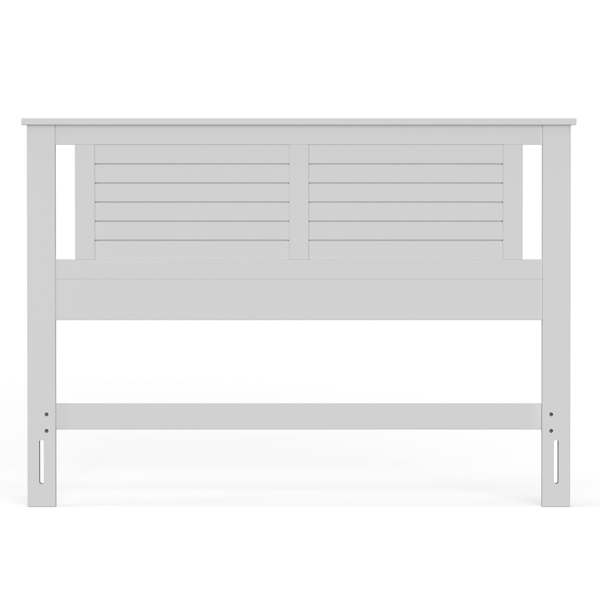 Serene Poplar Wood Queen Headboard, Modern Farmhouse Panel with Horizontal Scoring, Queen Size Headboard in White, Casual Coastal Style, Easy Assembly, Quality Materials ComfIQ