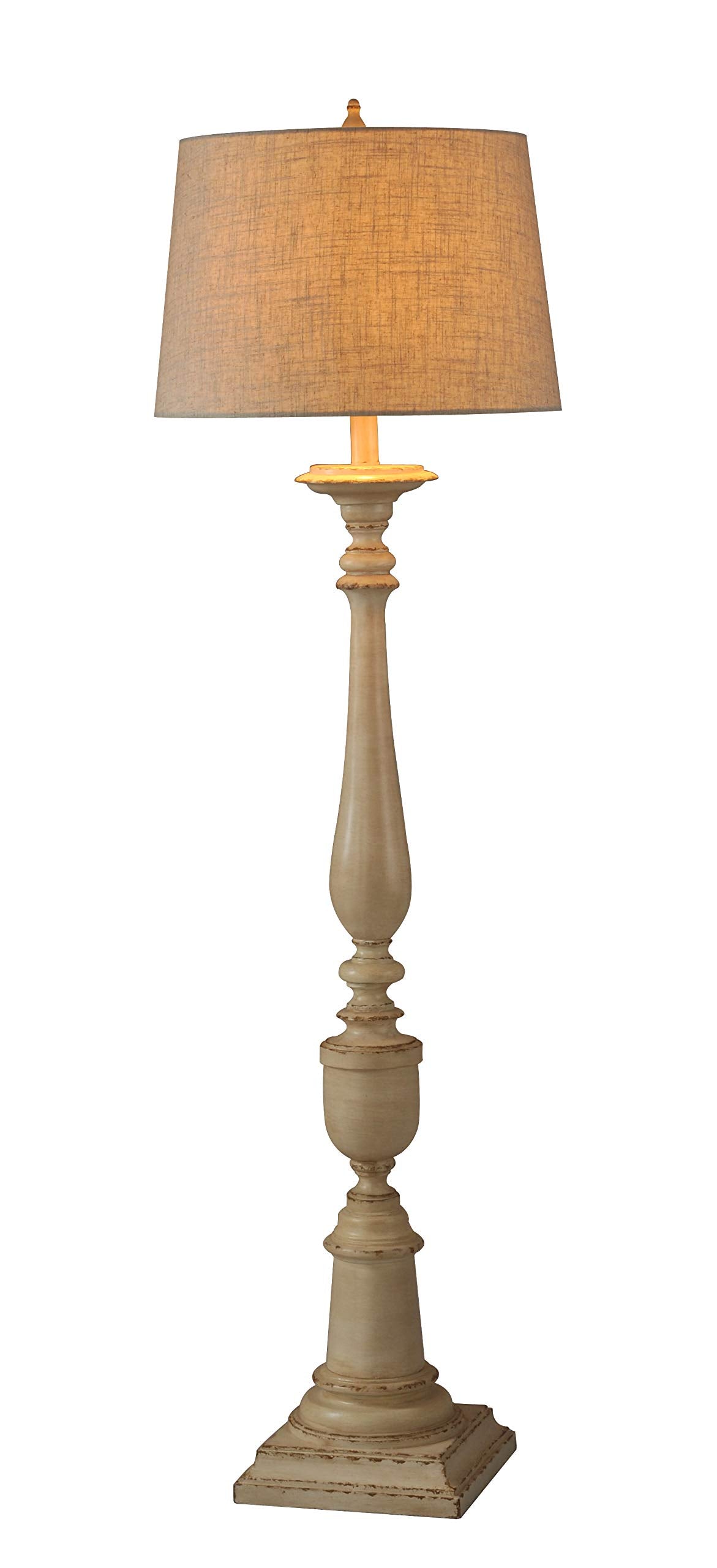 Collective Design L72020DSAM Floor Lamp, 11.5" D X 11.5" L X 65" H, Distressed Off White Collective Design