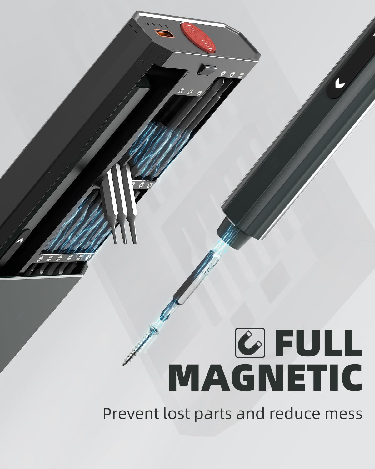 Mini Electric Screwdriver 48-in-1 Magnetic Bits, DOINOW Precision Electric Screwdriver LED Light, Electric Screwdriver kit for PC Building Phone Watch Laptop DOINOW