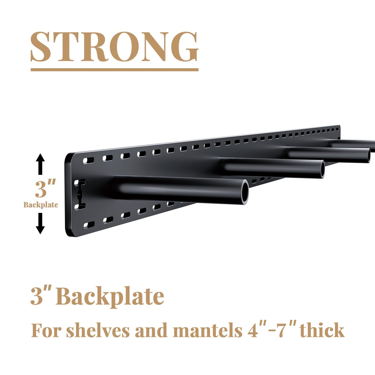 1 Pack Large Shelf Brackets Long Floating Shelf Bracket Invisible Floating Shelf Hardware Heavy Duty Floating Mantel Brackets(43"X4"X3") Craftersmark