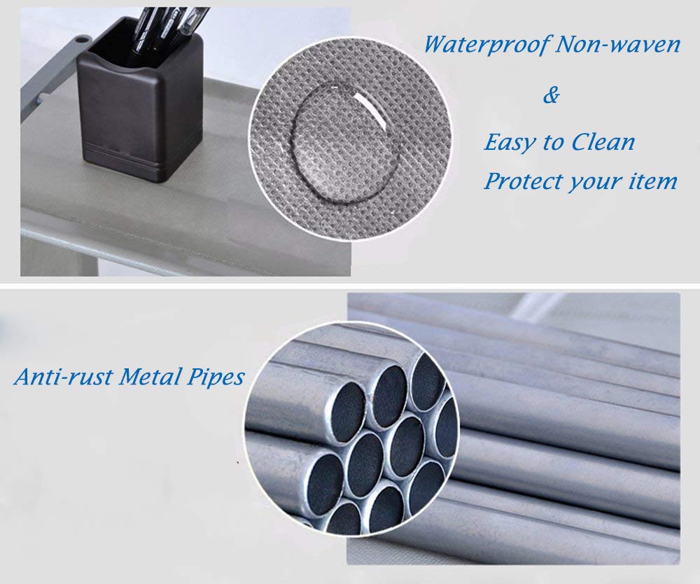 HOSTARME Bookshelf Kids 9 Cube Book Shelf Organizer Bookcase DIY for Bedroom Classroom Office (Gray), Grey HOSTARME