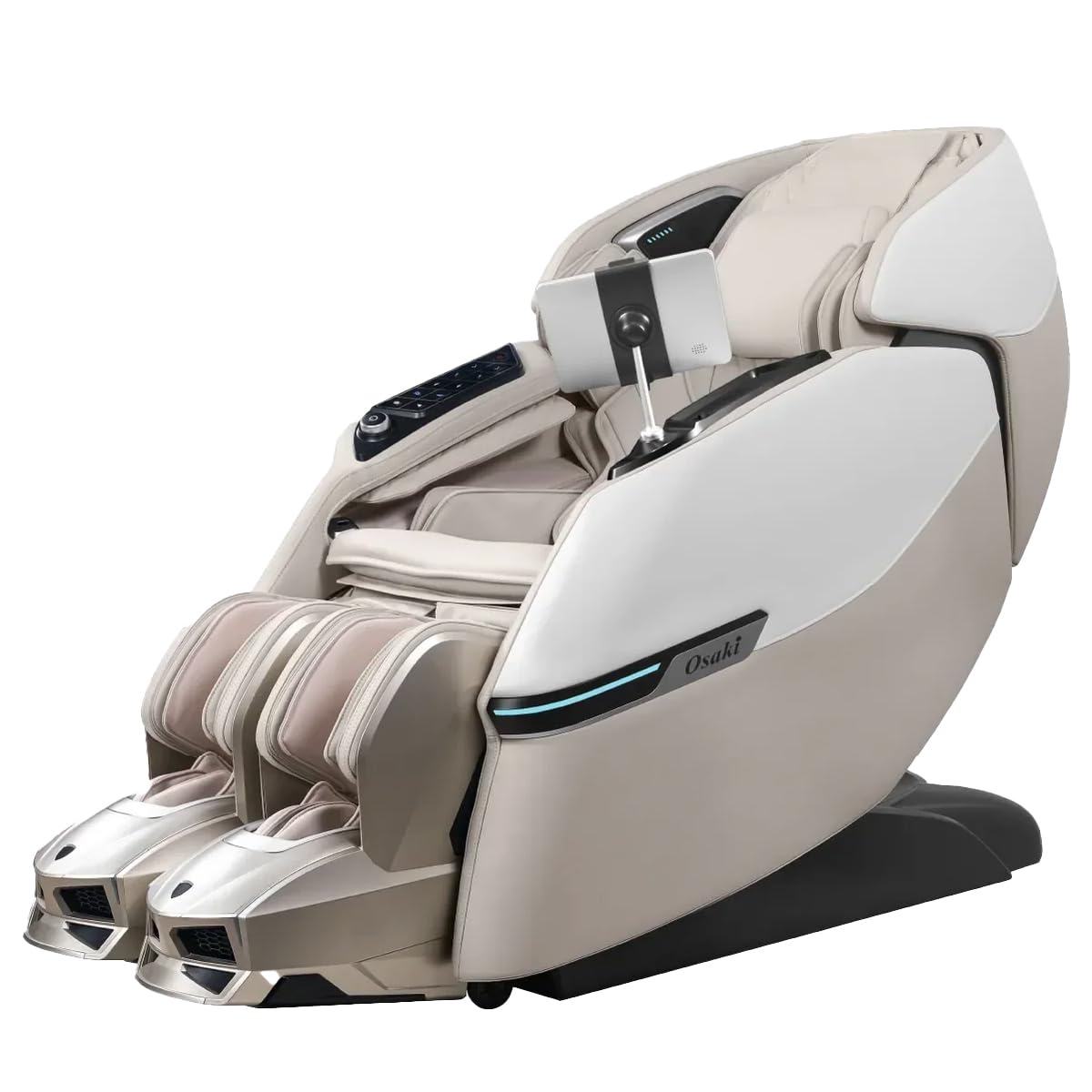 Osaki Trion Flex Duo 4D+3D SL Flex Track Massage Chair with Intelligent Health Detection, Smart Voice Control, Taupe Osaki