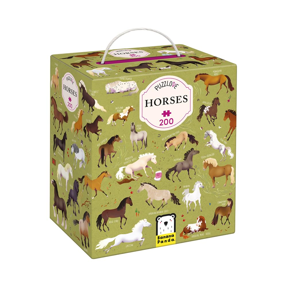 Puzzlove Horses (200 Pcs) 7+ Floor Puzzle Banana Panda
