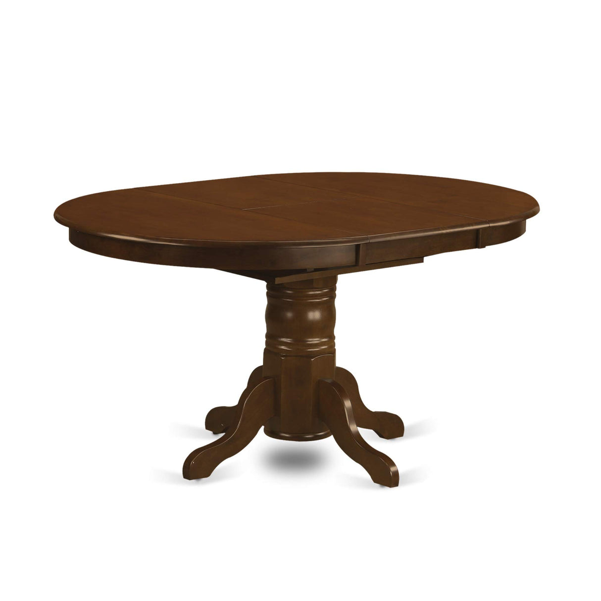 East West Furniture KEVA7-ESP-C 7 Piece Kitchen Table & Chairs Set Consist of an Oval Dining Room Table with Butterfly Leaf and 6 Linen Fabric Upholstered Chairs, 42x60 Inch, Espresso East West Furniture