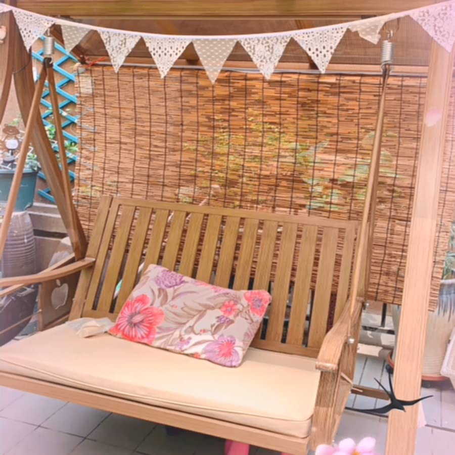 Retro Bamboo Roll-Up Blinds for Outdoor & Indoor Sun Protection Lnder