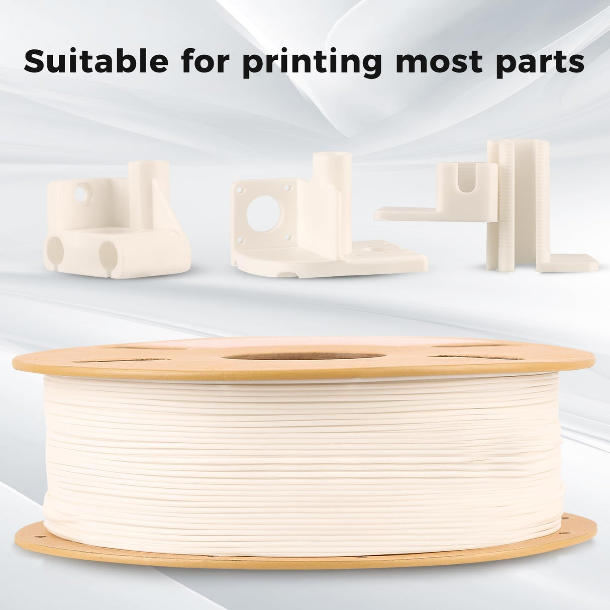 ERYONE Polypropylene Filament 1.75mm +/-0.03mm for 3D Printer, 3D Printing Filament PP 900g/Spool, White ERYONE